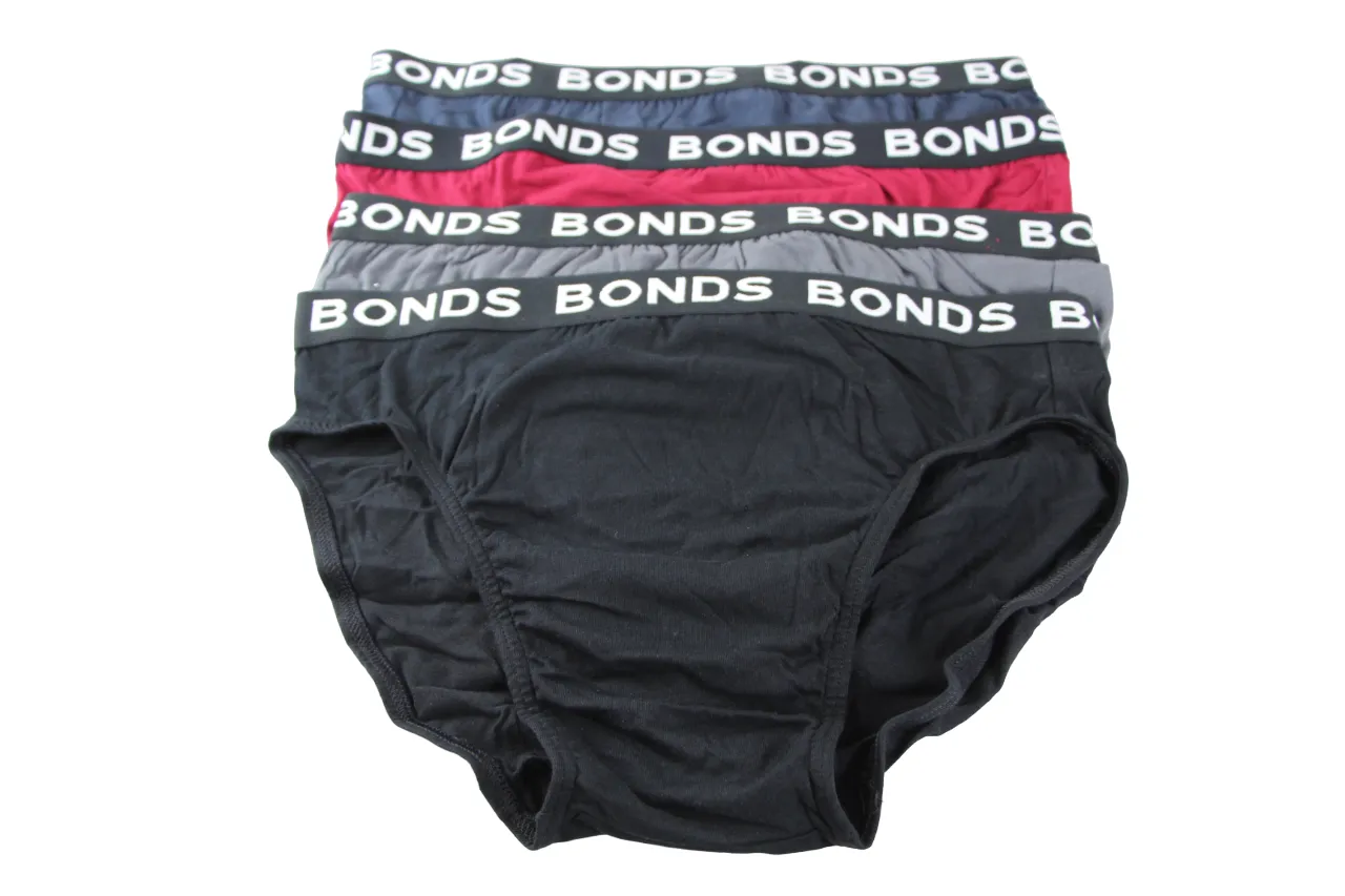 20 Pairs X Bonds Mens Hipster Briefs Multicoloured With Black Band As1