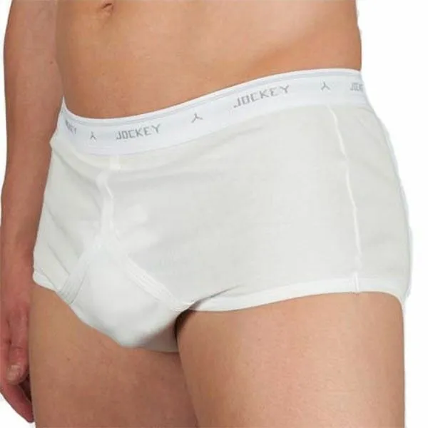 3 Pairs X Jockey White Y-Front Mens Underwear Briefs