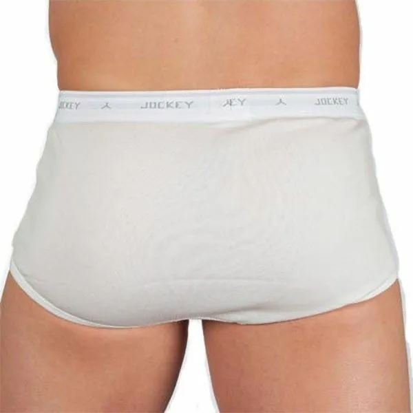 3 Pairs X Jockey White Y-Front Mens Underwear Briefs