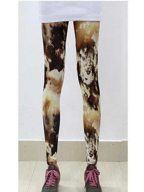 Abstract Watercolor Sport Leggings