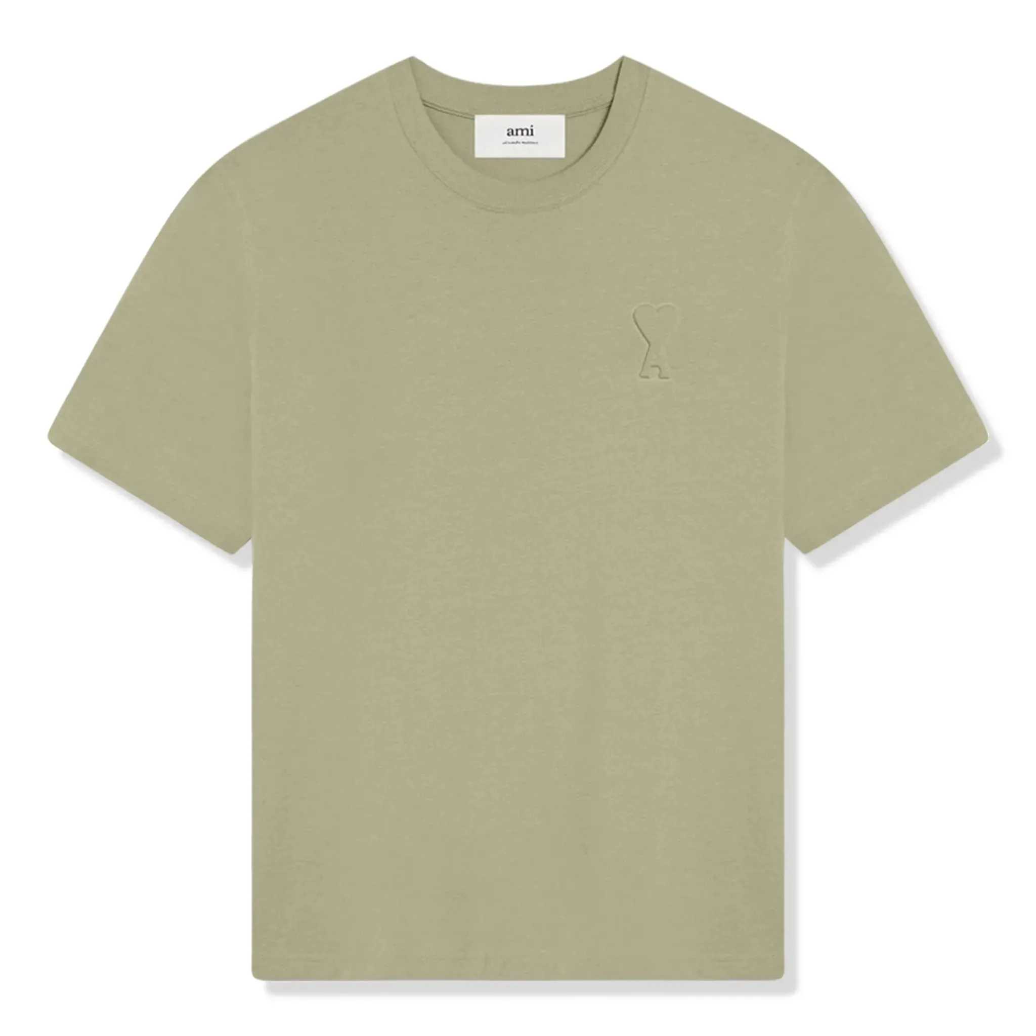 Optimized title: Ami Paris Mens Cotton Beige T-Shirt - Stylish and Comfortable Everyday Wear