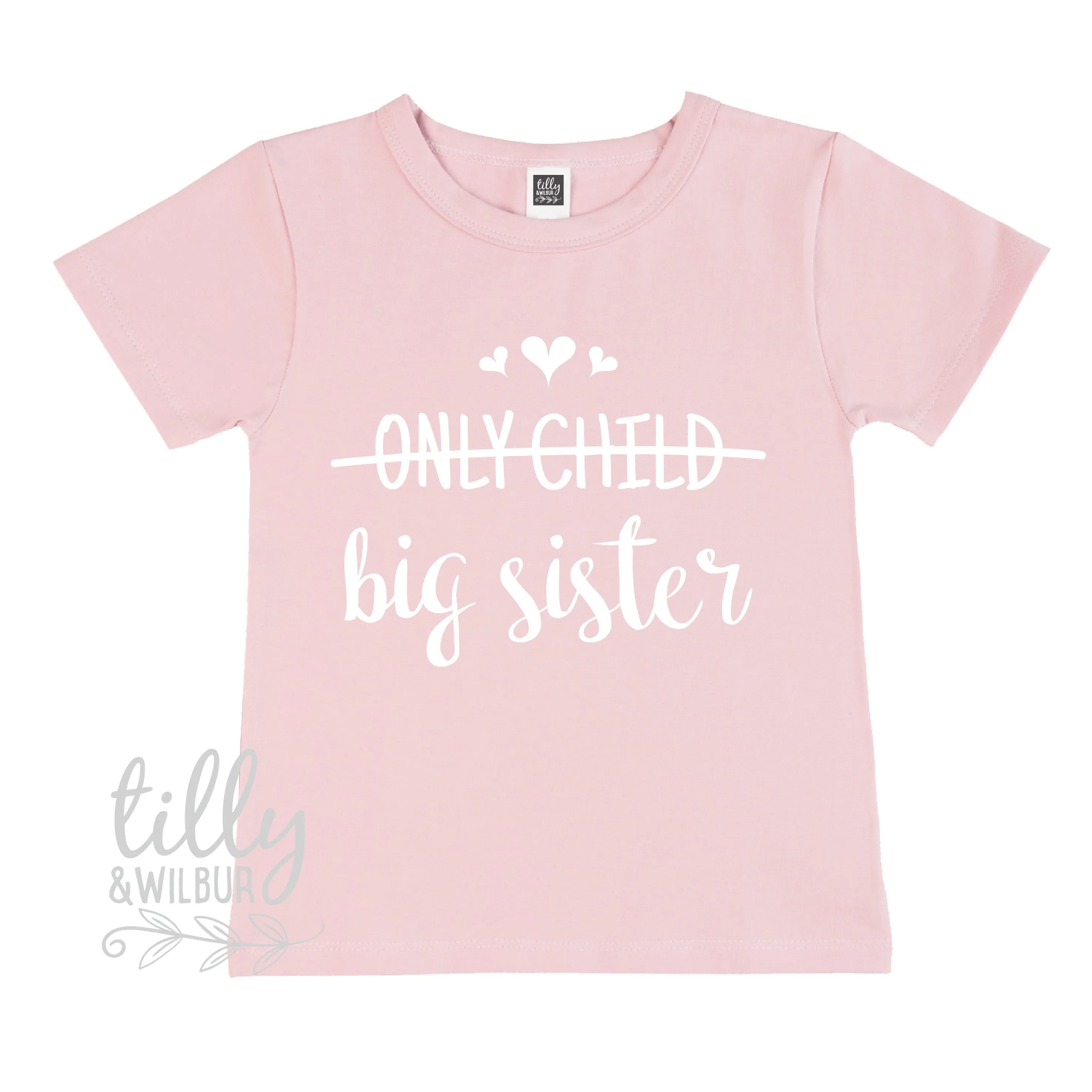 An original design and quality print from Australia's #1 Etsy seller for Expressive Wear - Only Child to Big Sister