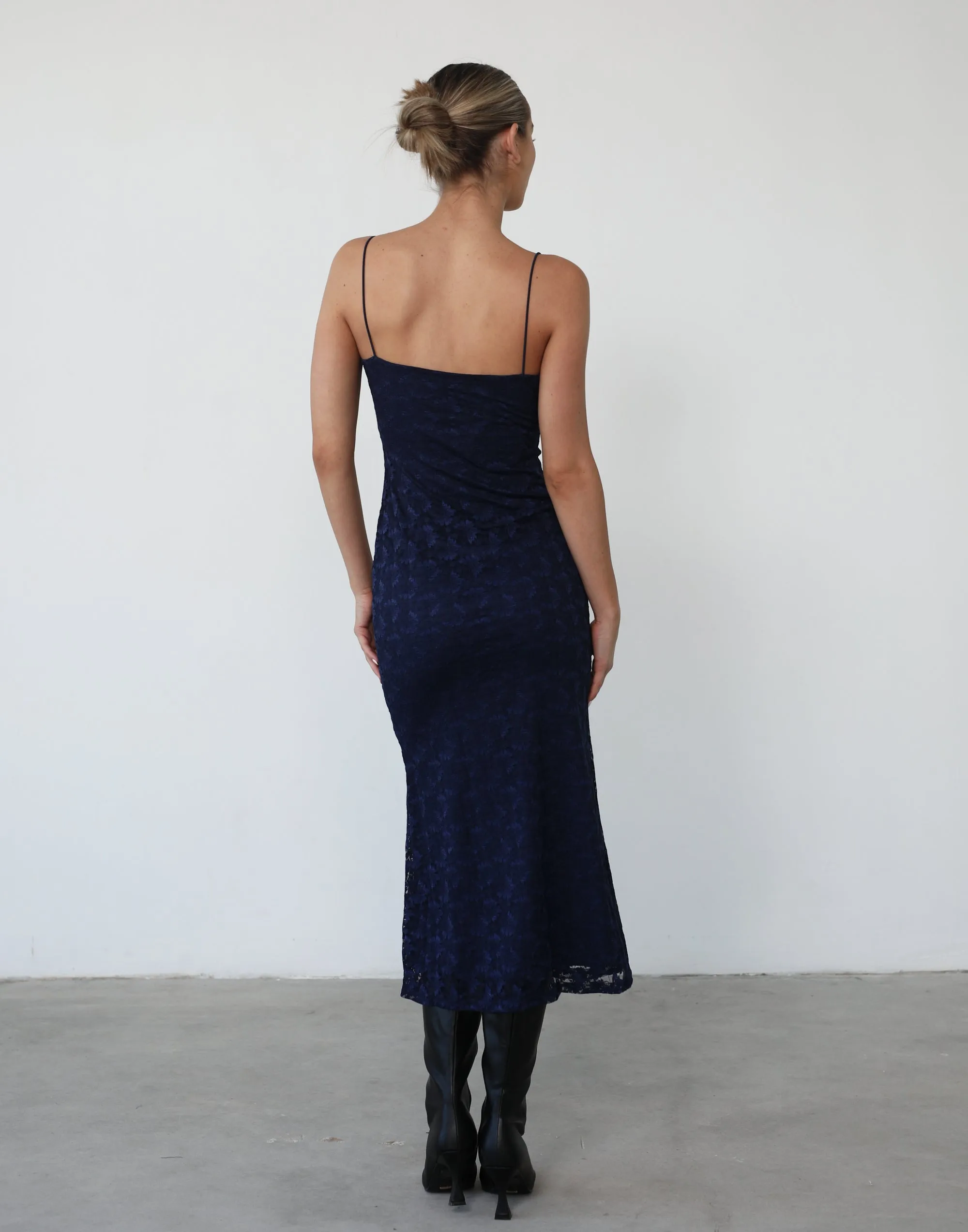 Araceli Midi Dress (Navy)