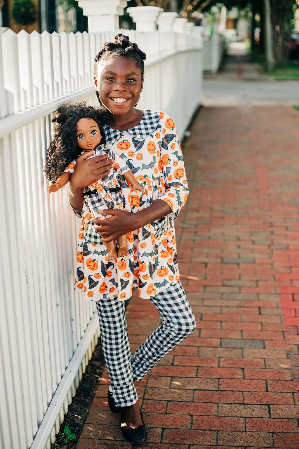 Black Gingham Leggings