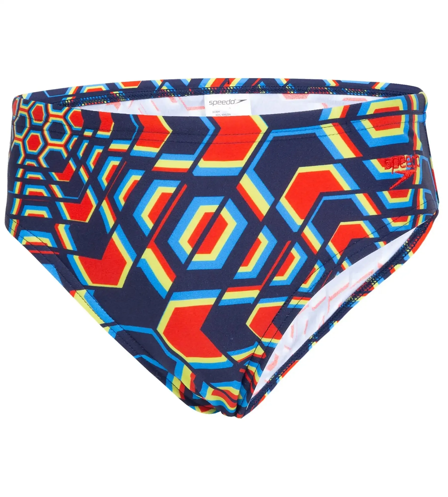 Boy's Endurance Allover Brief - Navy  &  Pure Orange