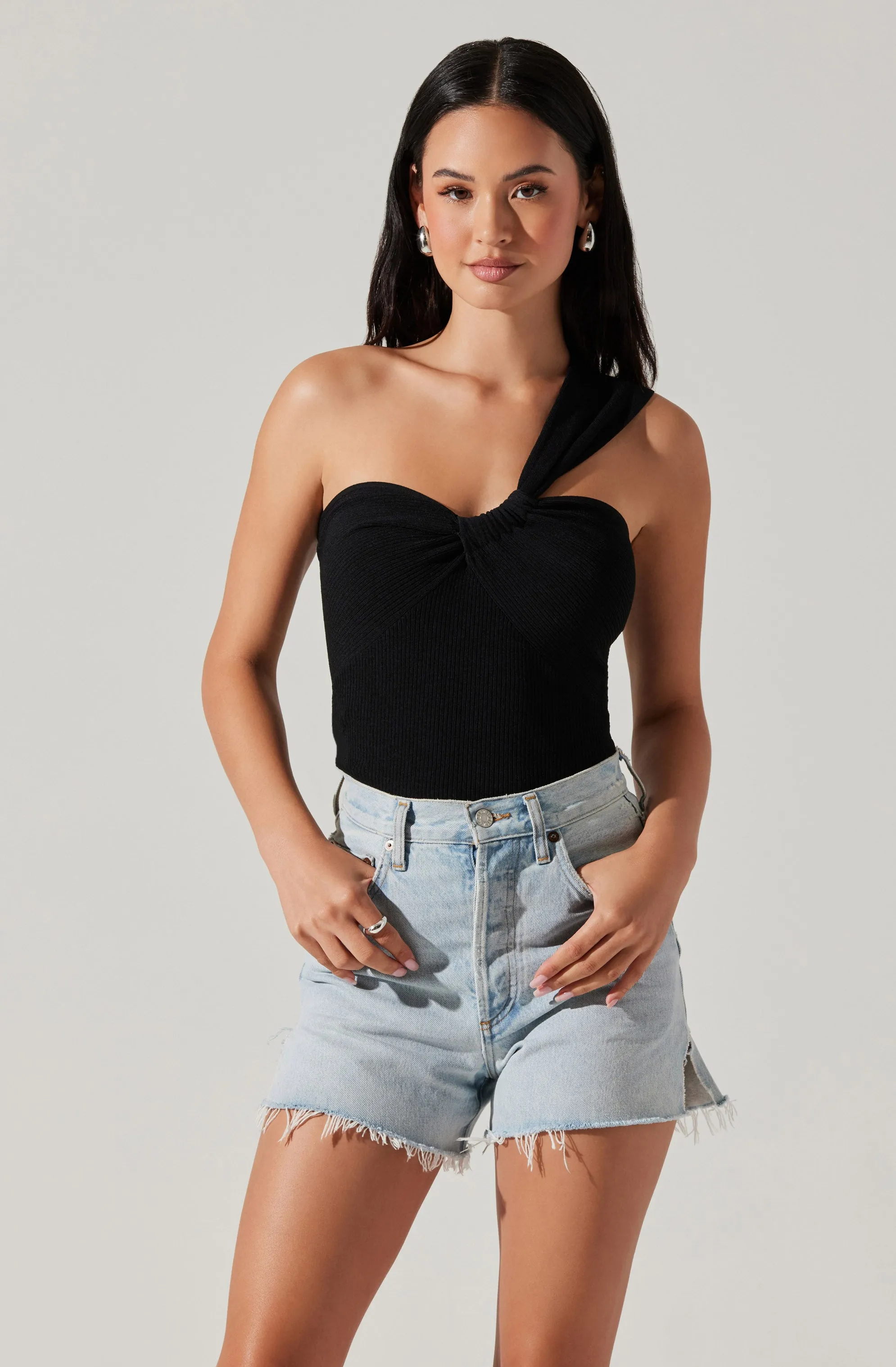 Brie One Shoulder Sweater Top