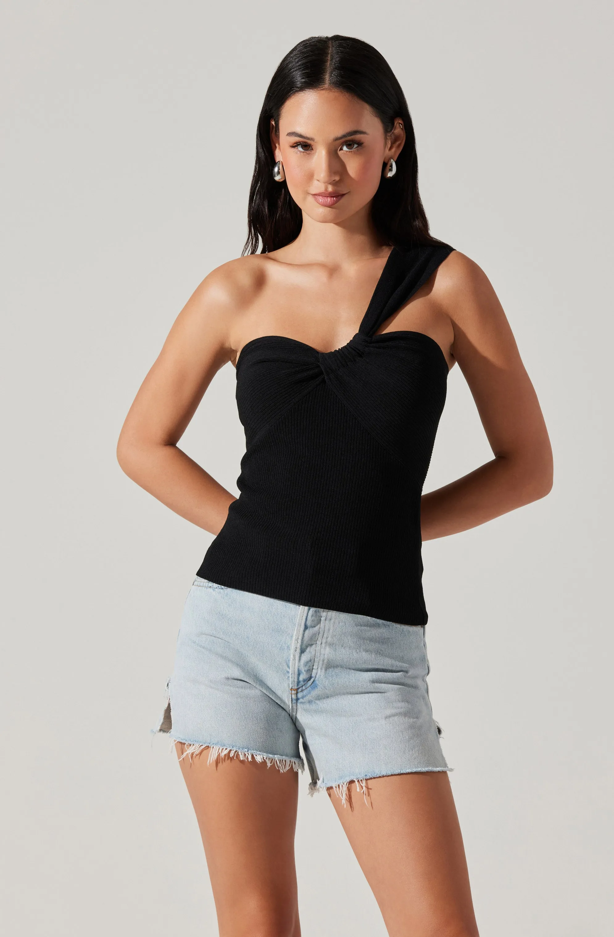 Brie One Shoulder Sweater Top