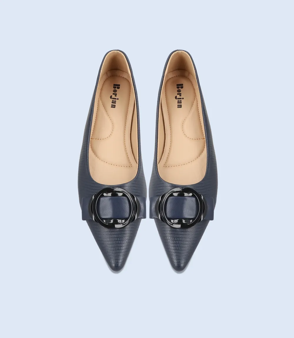 BW8477-NAVY-Women Casual Pumps