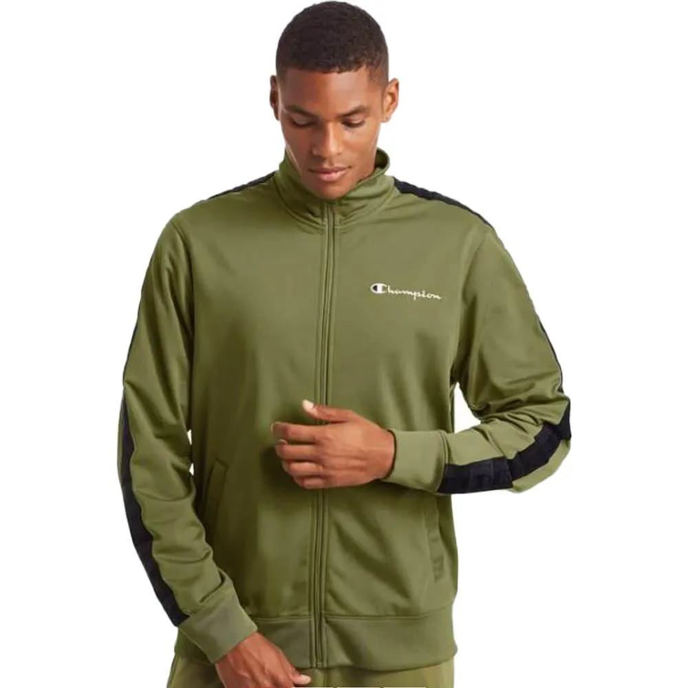 Champion Track Jacket, Jock Tag Logo Taping Olive