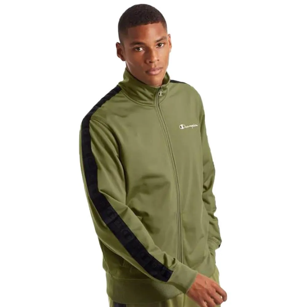 Champion Track Jacket, Jock Tag Logo Taping Olive