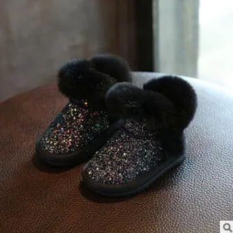 Children's Sequin Genuine Leather Boots