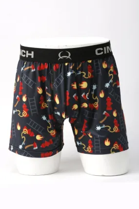 'Cinch' Men's 5 Firehose Boxer Briefs - Navy