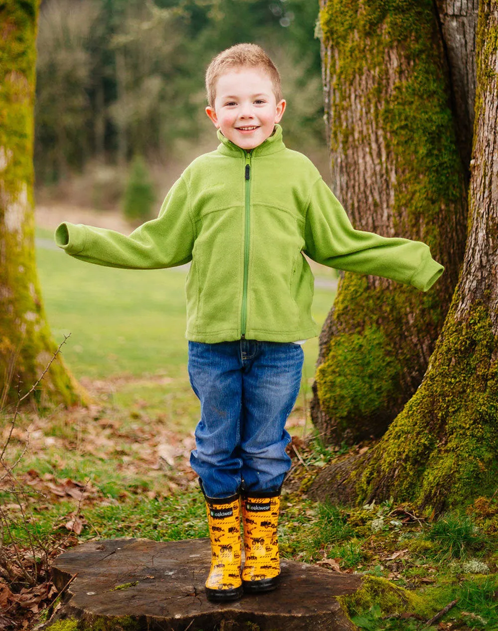 Construction Vehicles Loop Handle Rubber Rain Boots