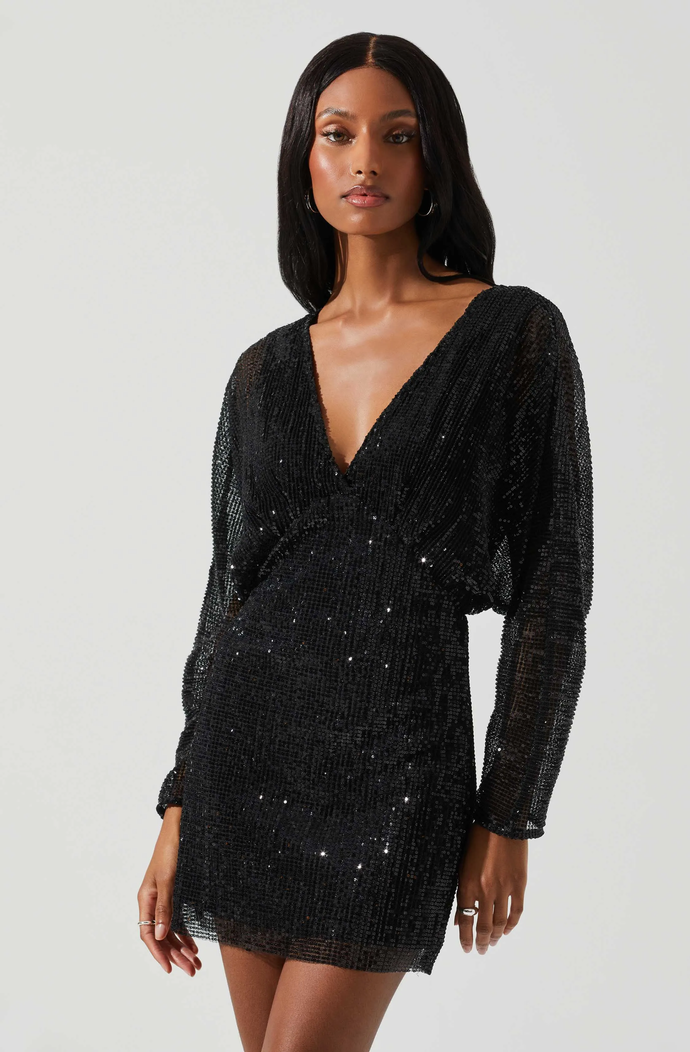 Devika Sequin Open Back Mini Dress