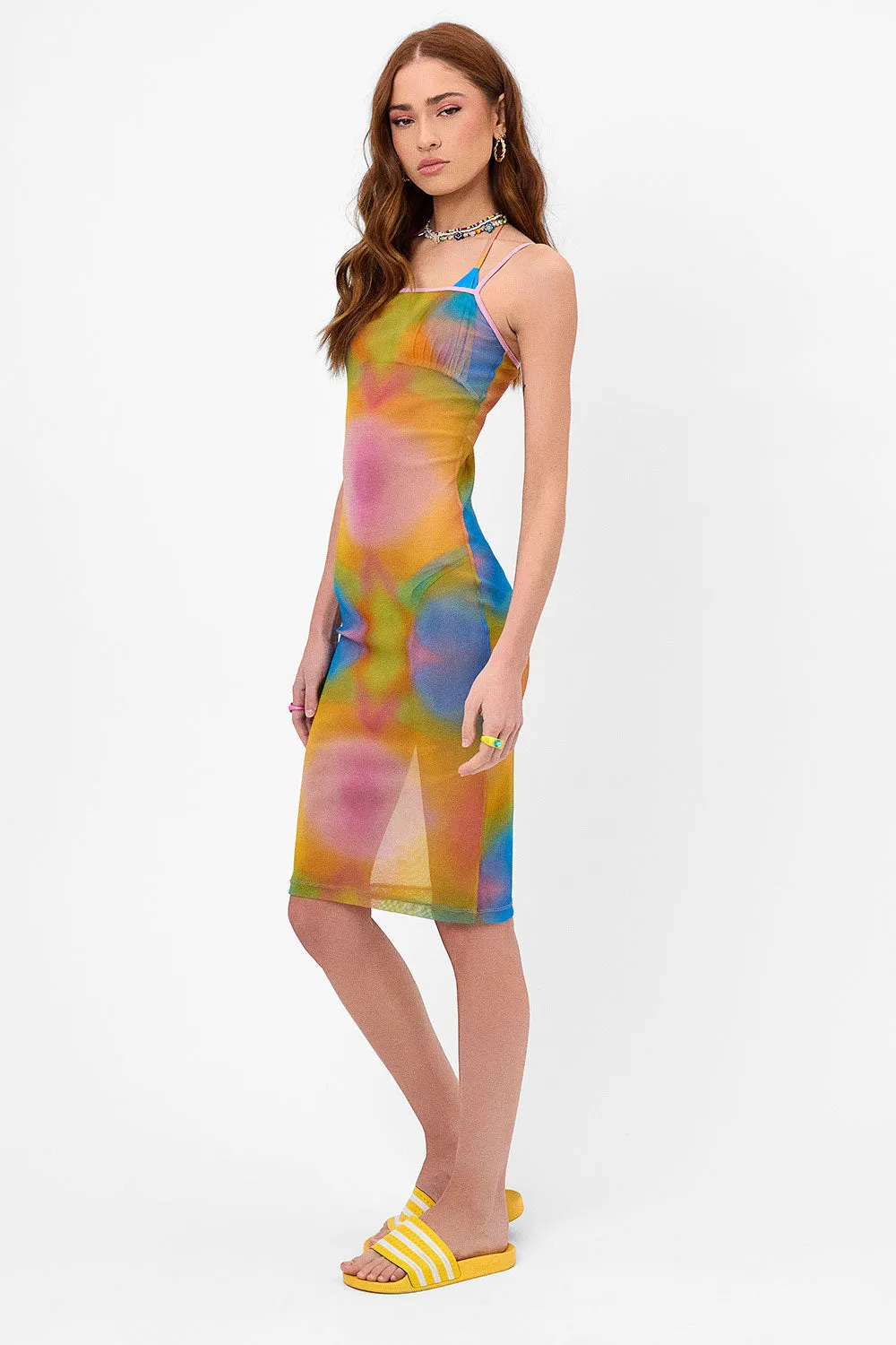 Dixie Mesh Dress - Serotonin