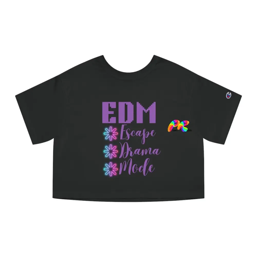 EDM Vibes Unleashed: Champion Cropped Shirt