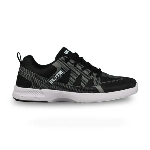 ELITE Men's Peak Black/Grey Bowling Shoes