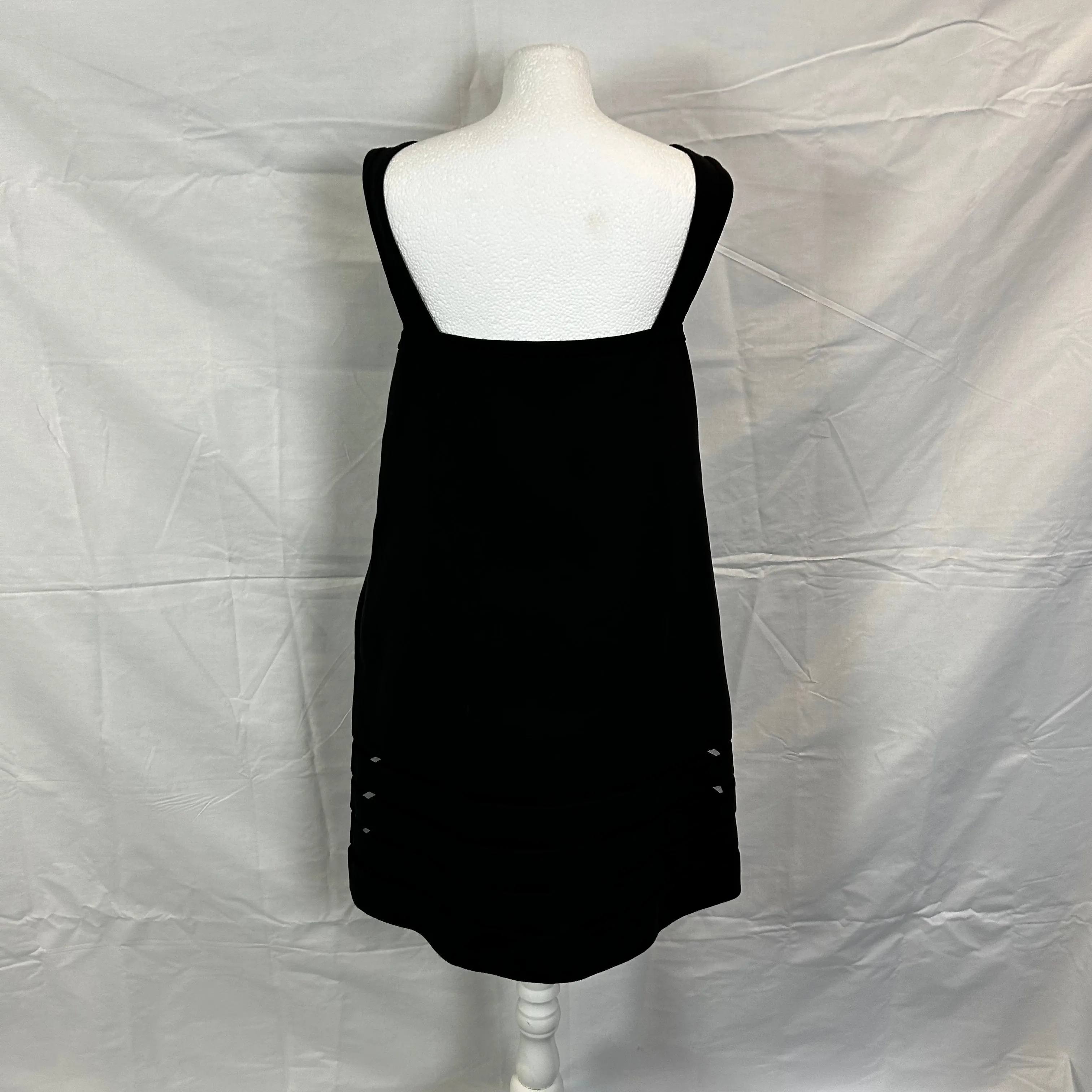 Fendi Black Banded Sleeveless Shift Dress S