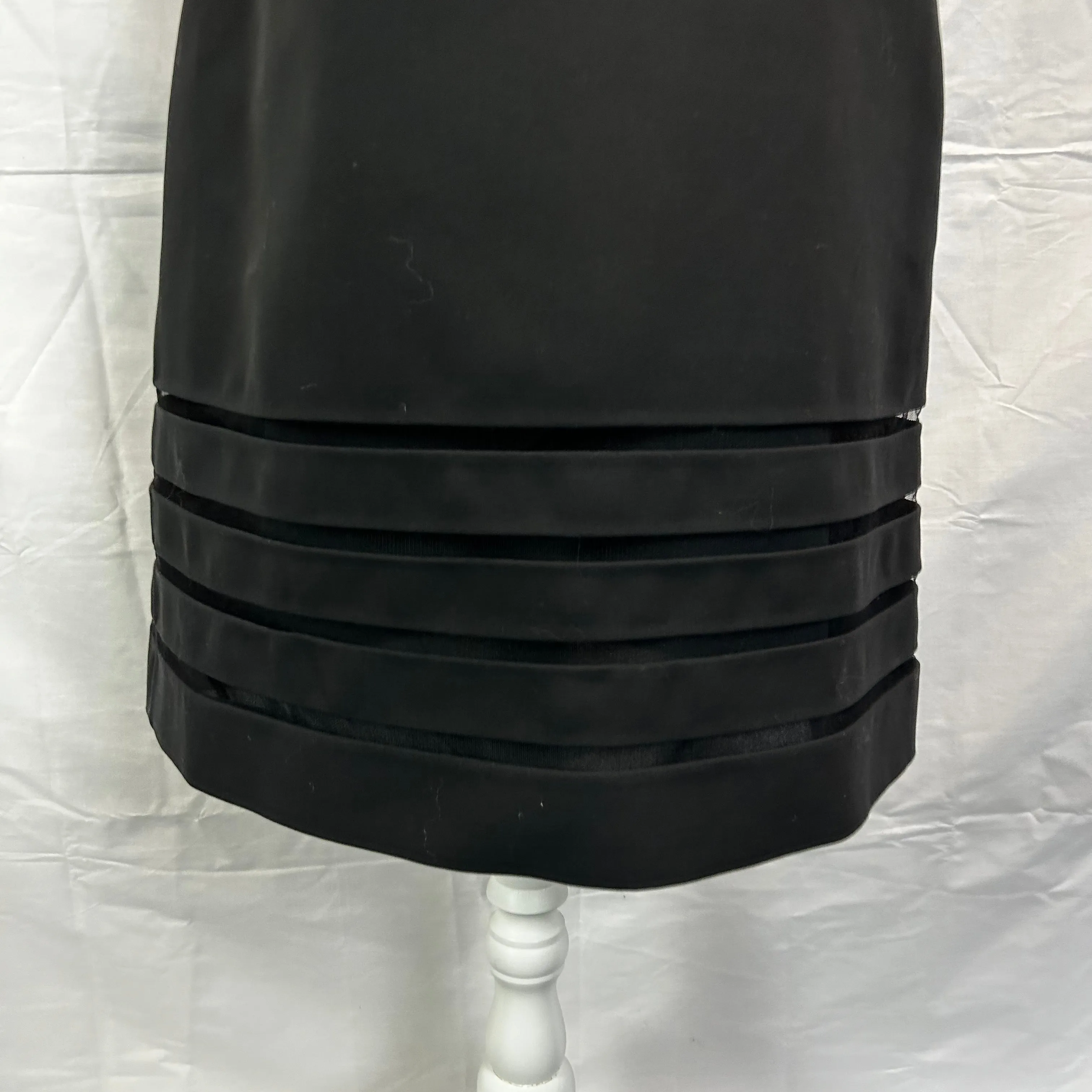 Fendi Black Banded Sleeveless Shift Dress S