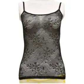 Full Net Breathable Floral Design Camisole For Women