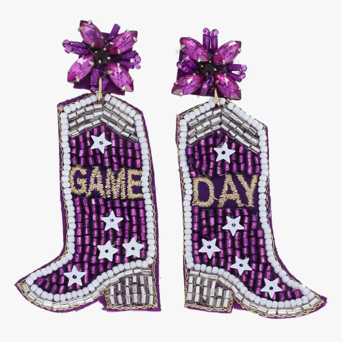 Game Day Cowboy Boot Dangle Earrings