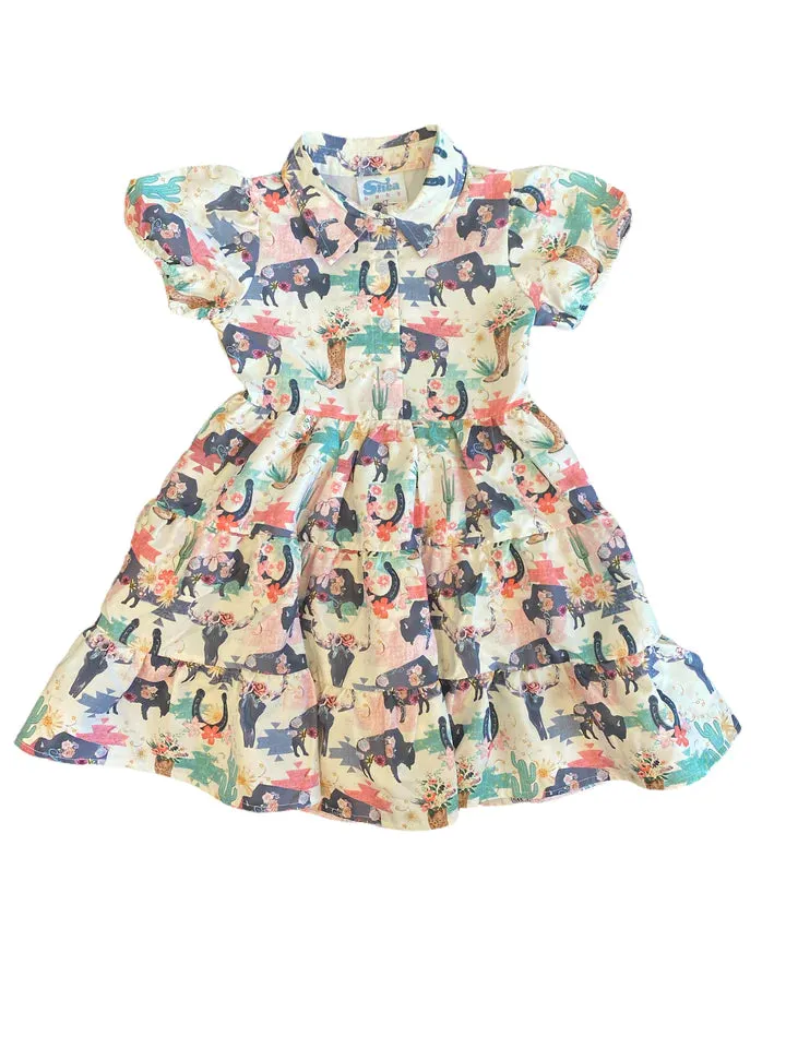 Girl's Shea Baby Wild Buffalo Flow Dress