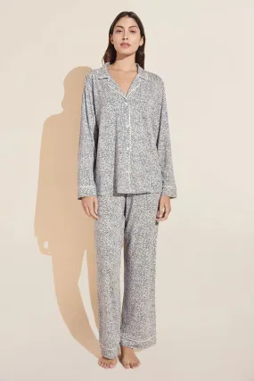 GISELE PRINTED LONG SLEEVE PJ SET (ANIMALE COASTAL BLUE) - EBERJEY