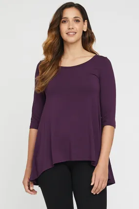 Hi Lo Hem Top - Plum