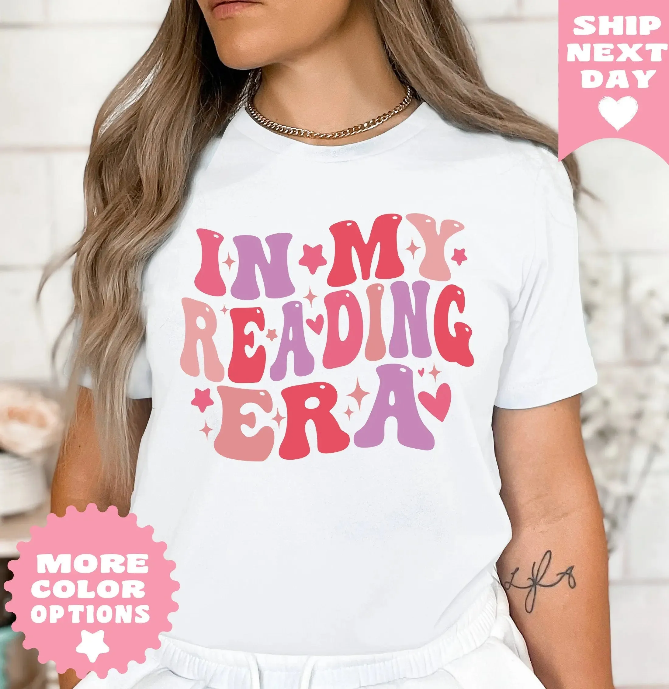 In My Reading Era groovy Shirt, Reading Shirt, Retro Bookish Shirt, Book Lovers Gift, Book Reader Shirt, Book Club Shirt