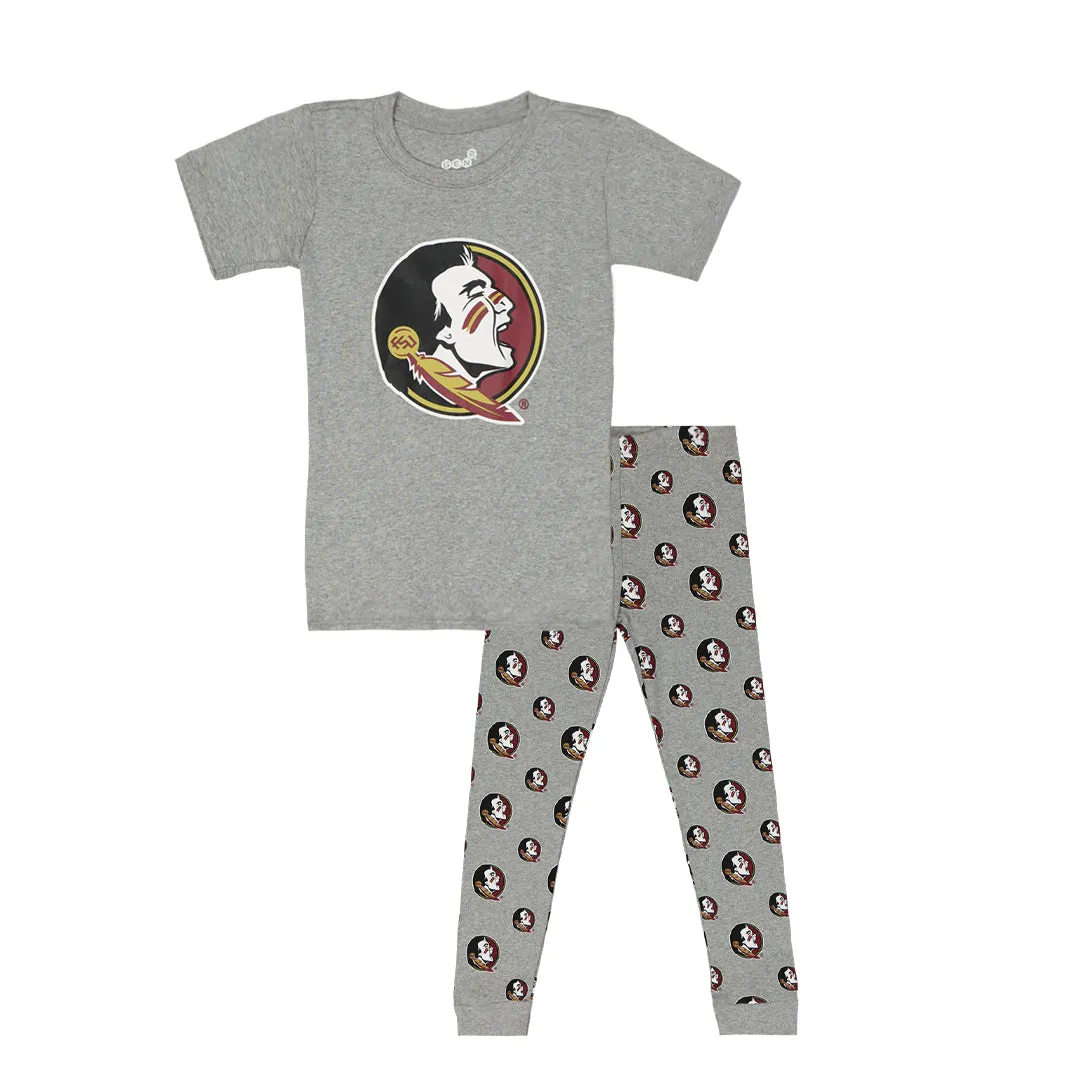 Kids' Florida State Seminoles Short Sleeve Pant Sleep Set (K467LC 52)