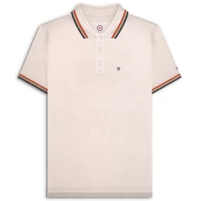 Lambretta Tipped Polo Shirt Oatmeal