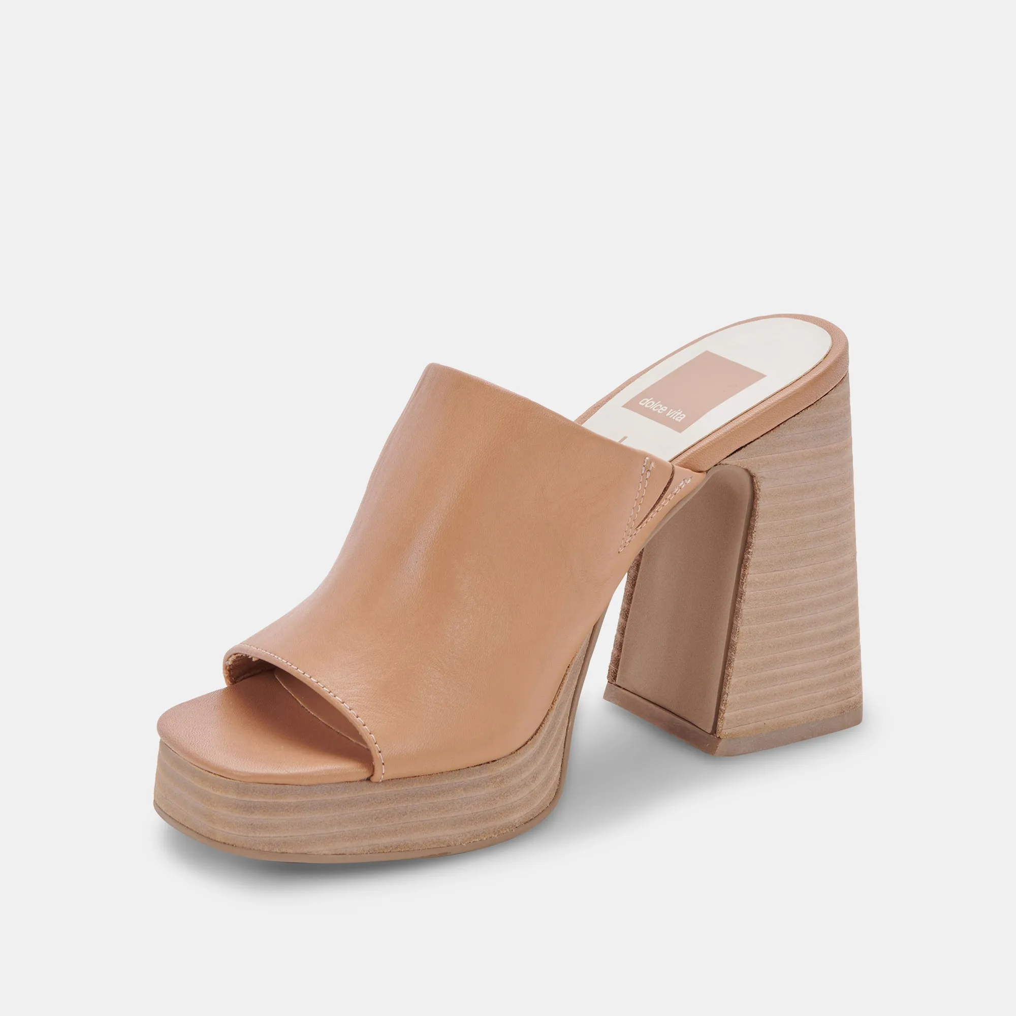 LUKAS HEELS SAND LEATHER