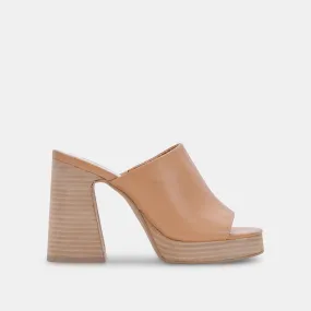 LUKAS HEELS SAND LEATHER