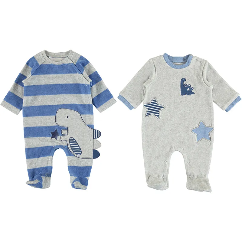 Mayoral Baby 2 Pcs Velour Onesie 2683-87