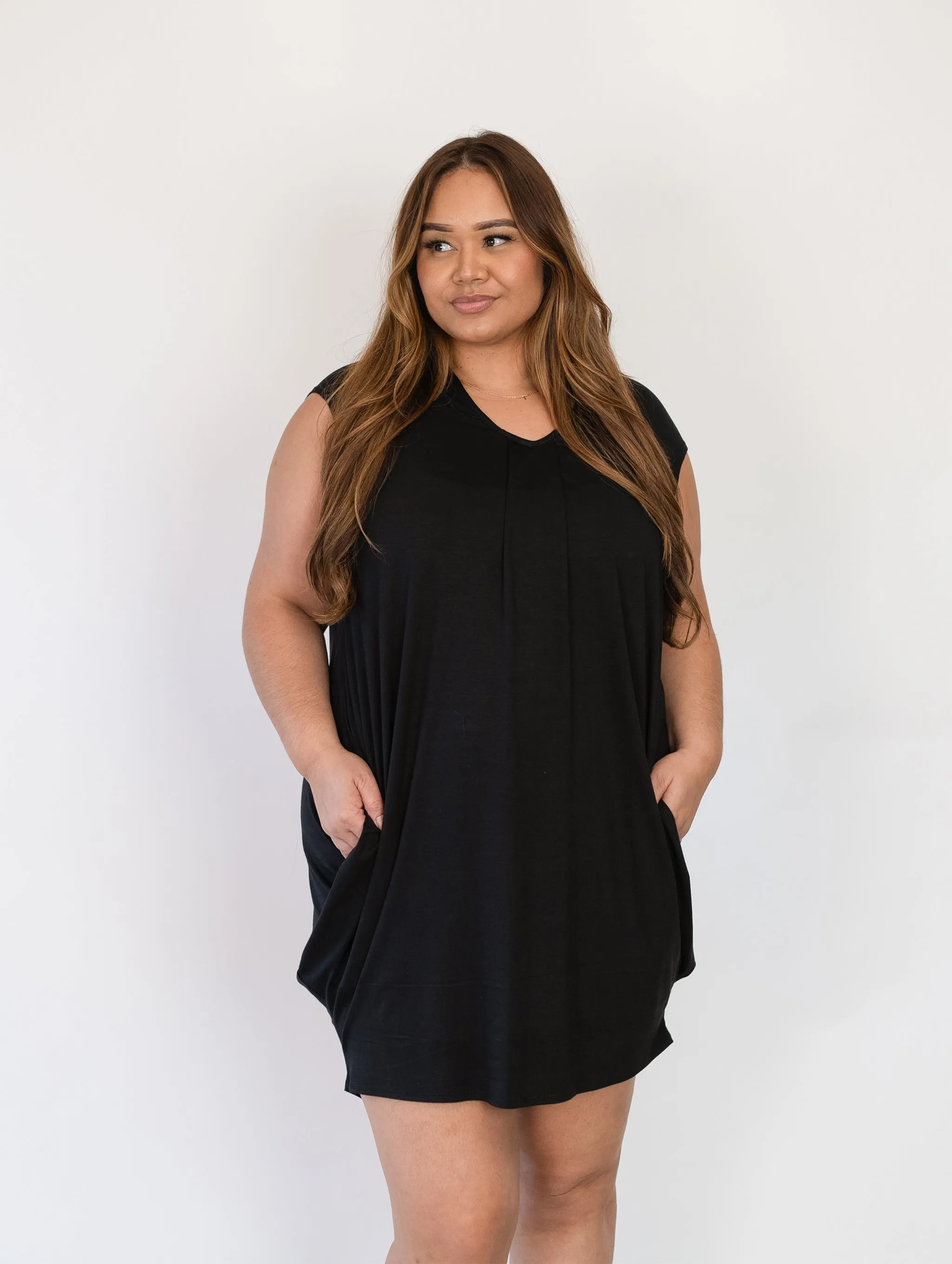 Natasha Dress - Black Rayon Jersey