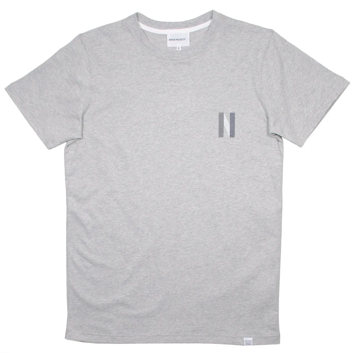 Norse Projects - Niels Multi Logo T-shirt - Light Grey Melange