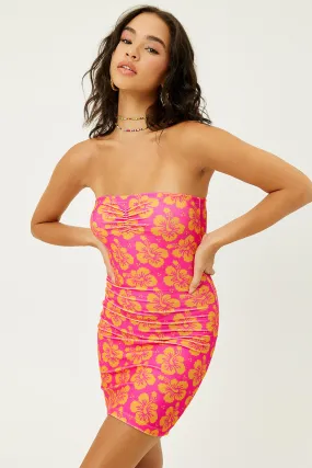 Palmer Terry Strapless Tube Dress - Hibiscus Honey