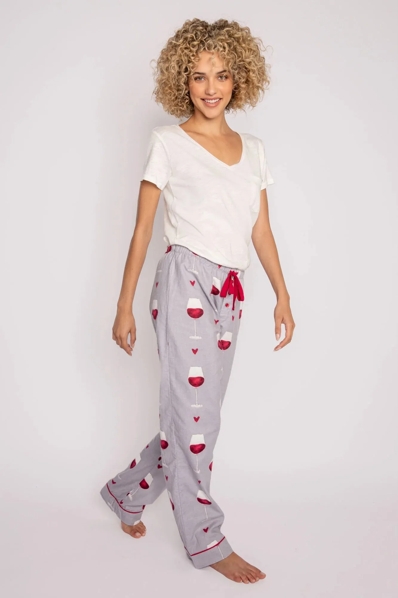 PJ Salvage Wine Glass Flannel PJ Pants