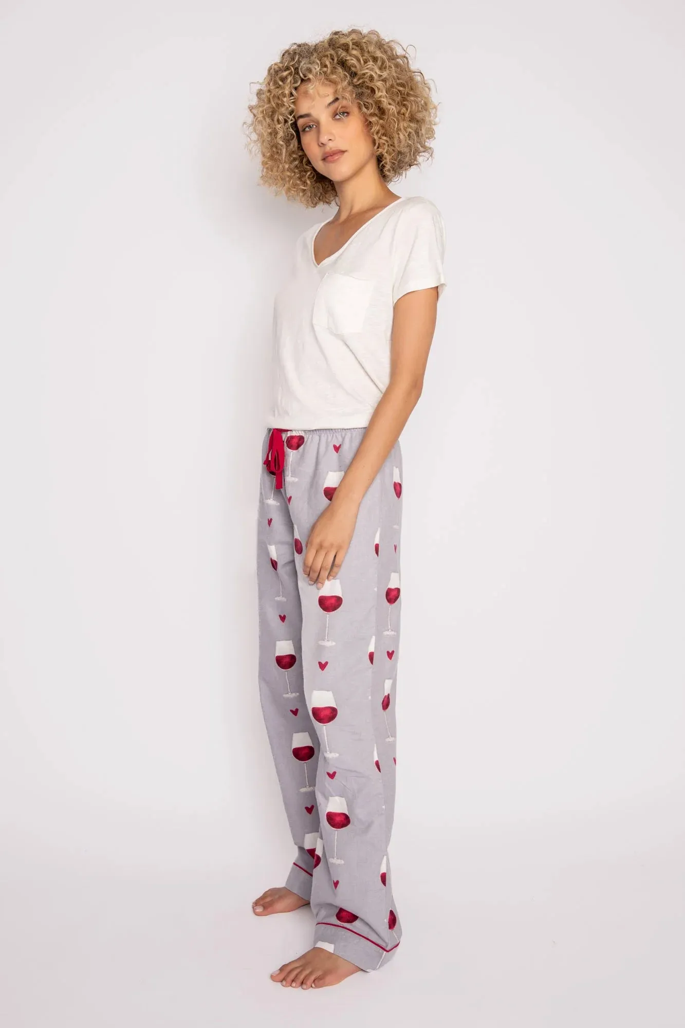 PJ Salvage Wine Glass Flannel PJ Pants