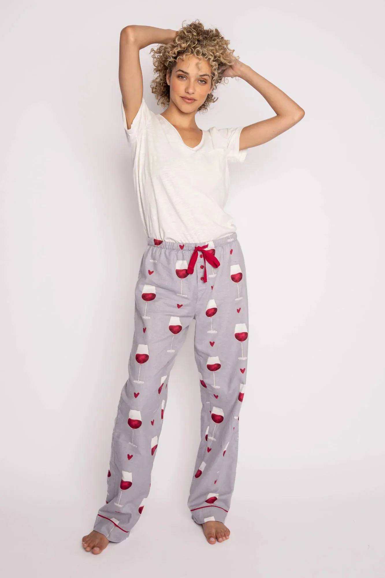 PJ Salvage Wine Glass Flannel PJ Pants