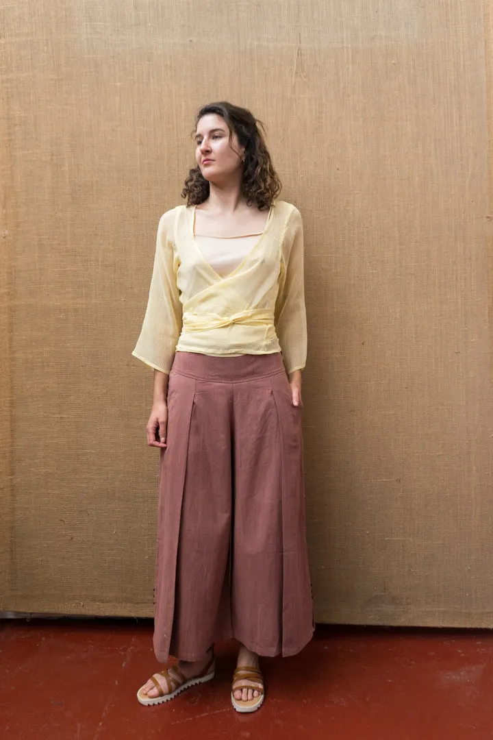 Pleat Wide Leg Pants - Catchu