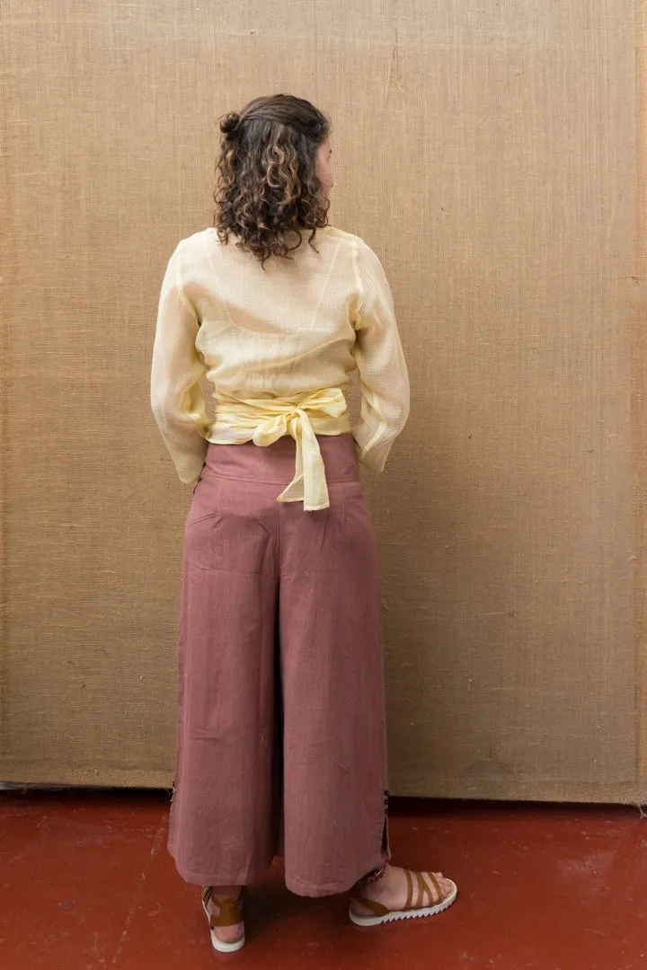 Pleat Wide Leg Pants - Catchu