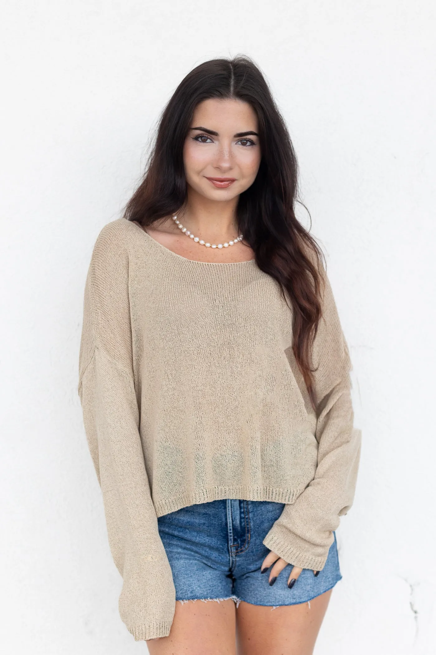 PRIM TAUPE TOP