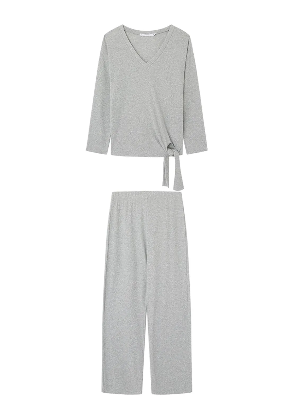 Ribbed Pyjama Set - Grey