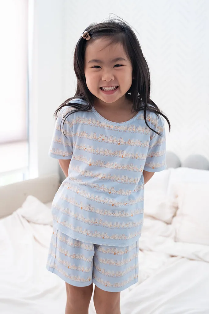 Short-Sleeve Pyjamas Set - Bunnies In A Row