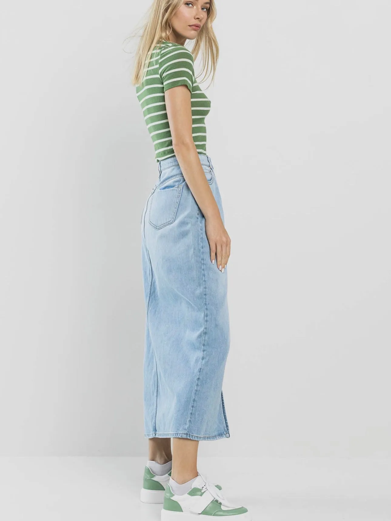 SneakPeek Denim Maxi Skirt