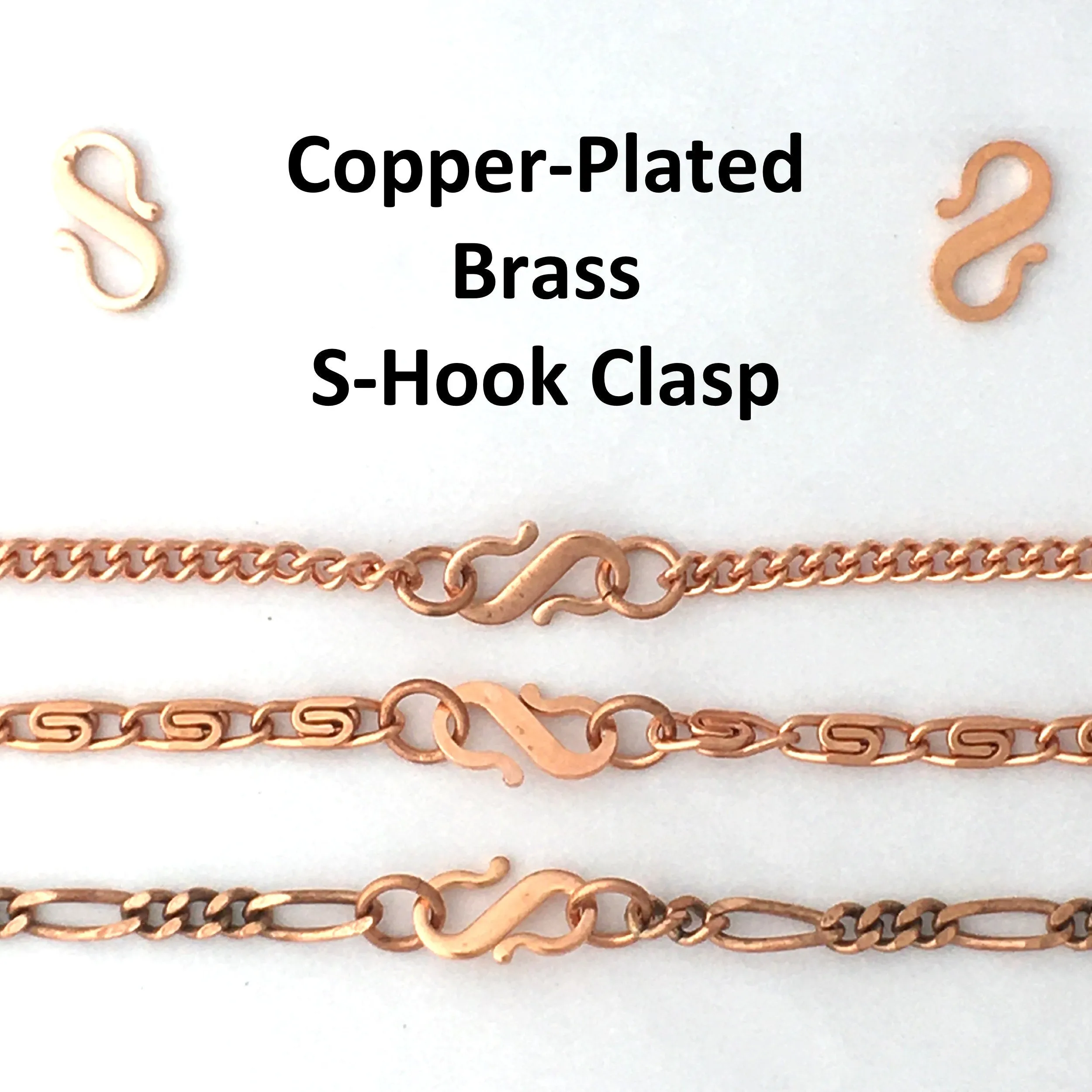 Solid Copper Necklace Chain Fine Copper Figaro Chain Necklace NC41 Italian Style Figaro Solid Copper Chain Necklace 24 Inch Chain