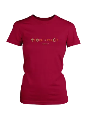 Teach Peace - Women's Fitted T-Shirt