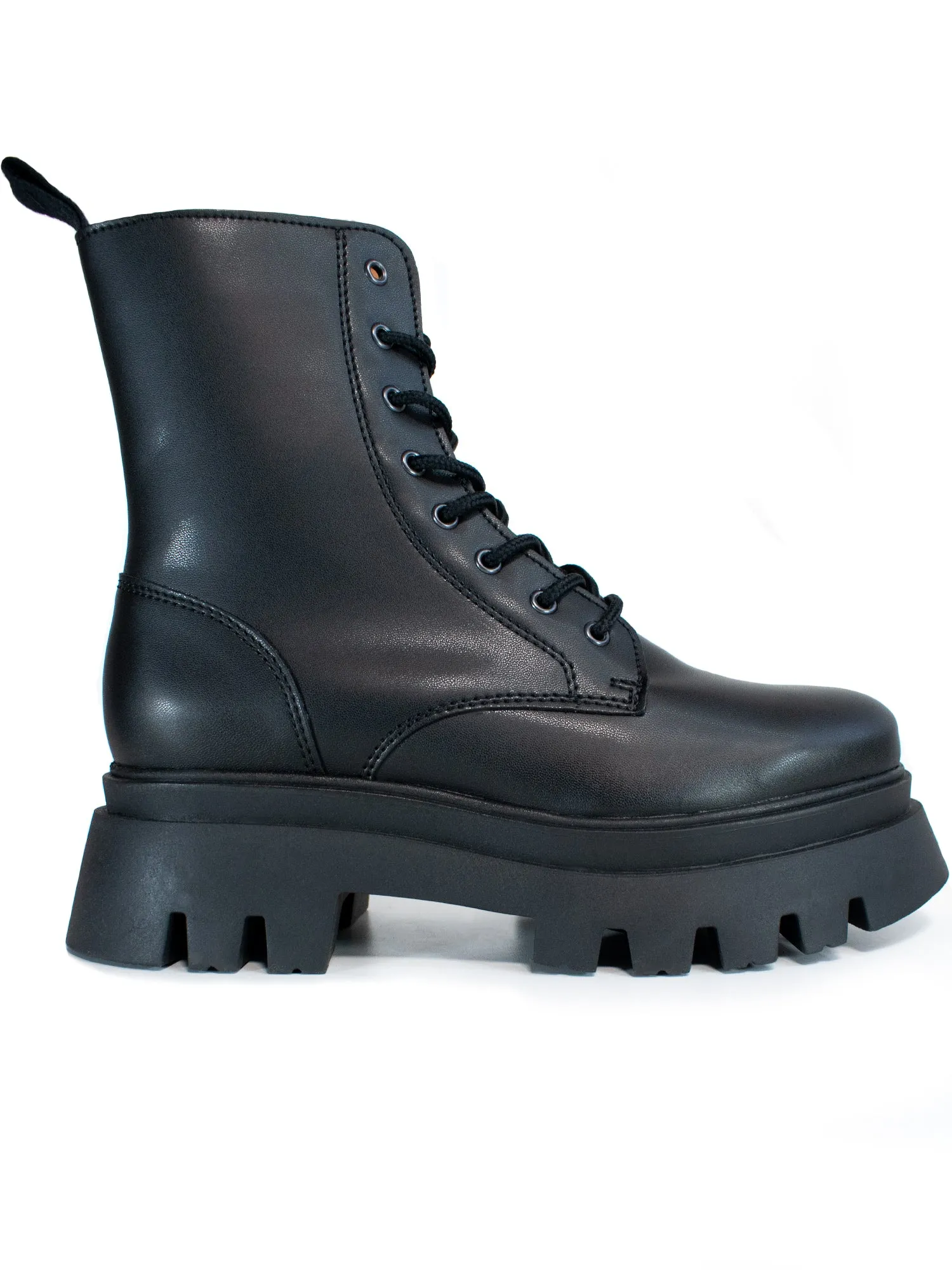 Track Sole 8-Eye Lace Up Boots