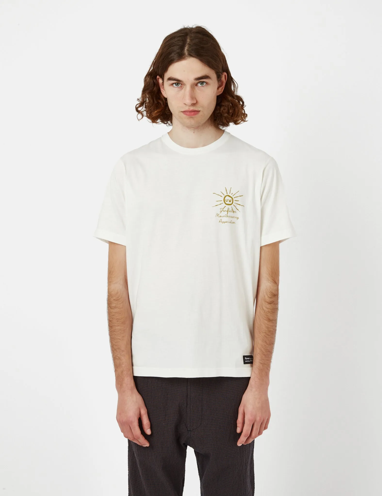 Universal Works x Flower Mountain Print T-Shirt - Ecru